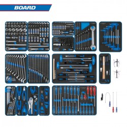 Набор инструментов BOARD для тележки, 15 ложементов, 325 предметов KING TONY 934-325MRVD