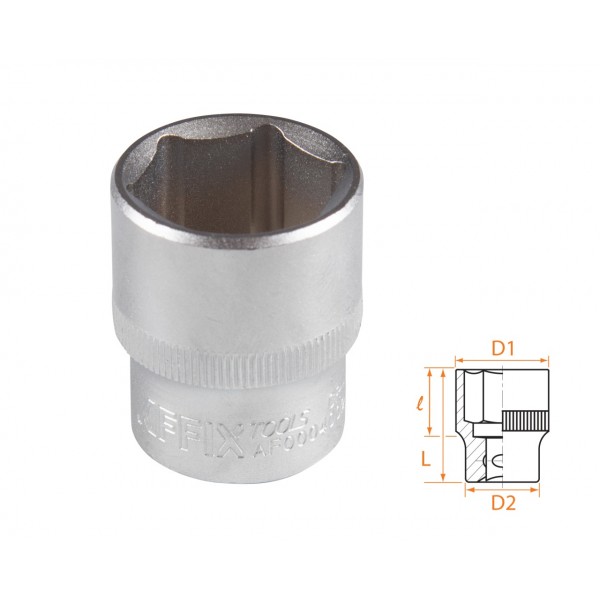 Головка торцевая стандартная шестигранная 1/2, 24 мм AFFIX AF00040024
