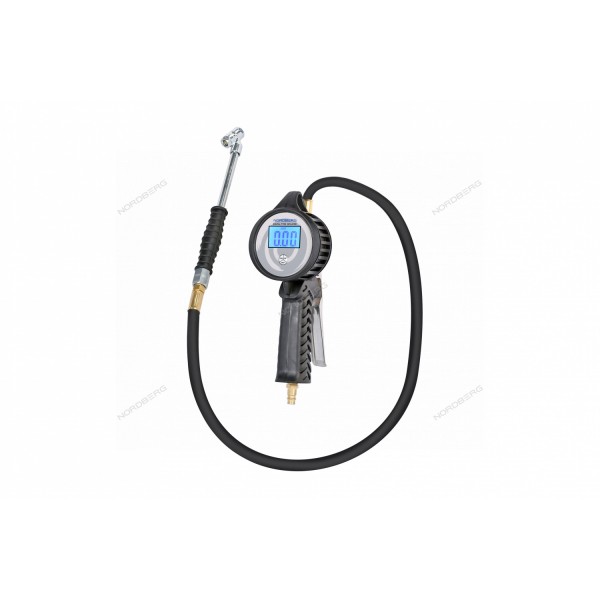 Пистолет профессиональный для подкачки колес, цифровой, обрезиненный, для грузовых автомобилей NORDBERG Ti8DL