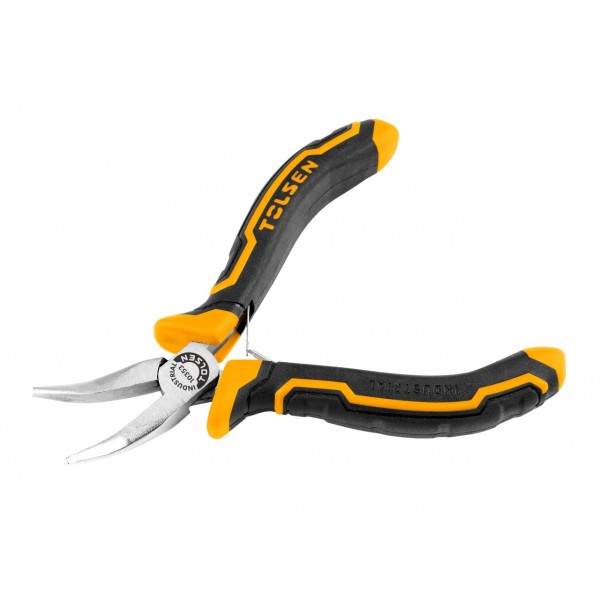 Плоскогубцы тонконосые GRIPro, 115 мм, мини, загнутые TOLSEN TT10353