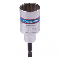 Головка для шуруповерта двенадцатигранная 1/4, 21 мм, L = 80 мм KING TONY 76B821M
