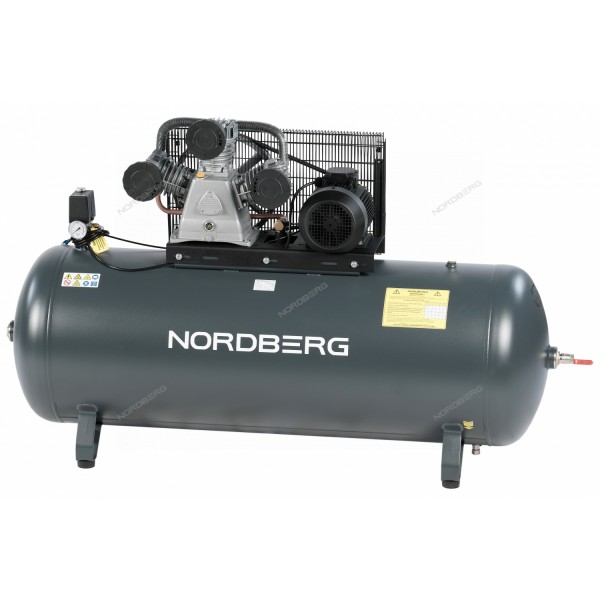 Компрессор поршневой с ременной передачей 380В, ресив. 500л, 950л/мин NORDBERG NCP500/950