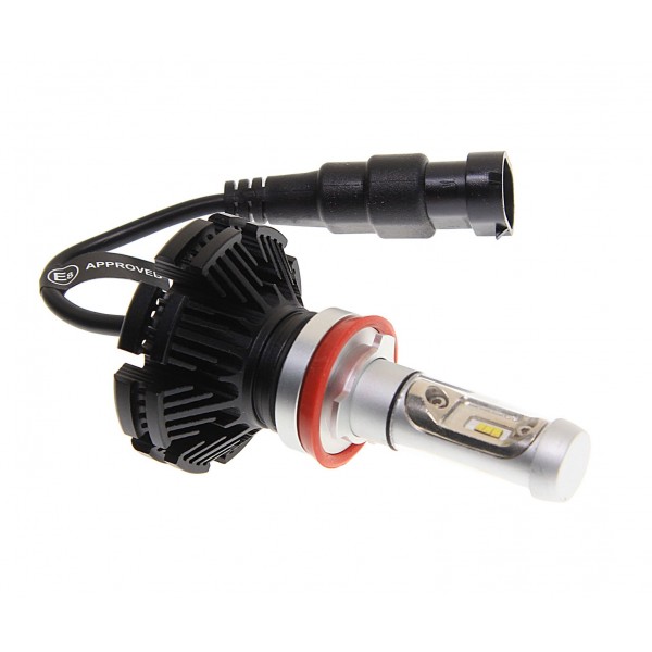 Автолампа H11 BRIGHT WHITE 6 SMD 6500K со встроенным блоком (2шт) 12-24V 5000лм MEGAPOWER /1/10 M-58727