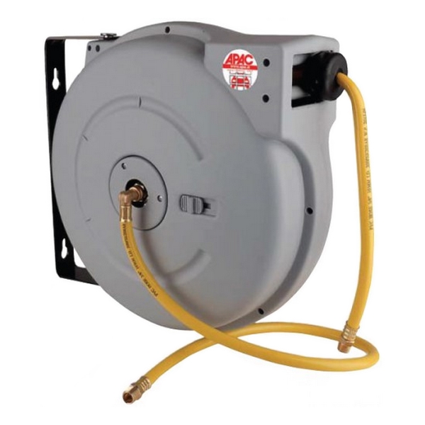 Катушка закрытая, 20м + 1м, поворотная, воздух/вода, шланг 10х14,5 PVC, 3/8",20bar,60С 1731.С7