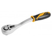 Трещотка GRIPro, 3/8, 202 мм, 72 зубца, флажковая с кнопкой TOLSEN TT16119