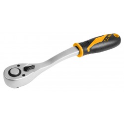 Трещотка GRIPro, 3/8, 202 мм, 72 зубца, флажковая с кнопкой TOLSEN TT16119