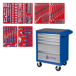 Набор инструментов СТАРТ в синей тележке, 161 предмет МАСТАК 52-05161B