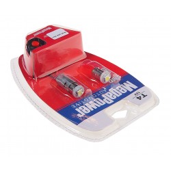 Автолампа T4W (BA9s) 1 SMD 5050 WHITE блистер с тестером (2 шт) 6000K 20лм   12V MEGAPOWER /1 /25