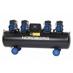 Компрессор безмасляный 380 В, ресивер 200 л, 1000 л/мин NORDBERG NCEO200/1000