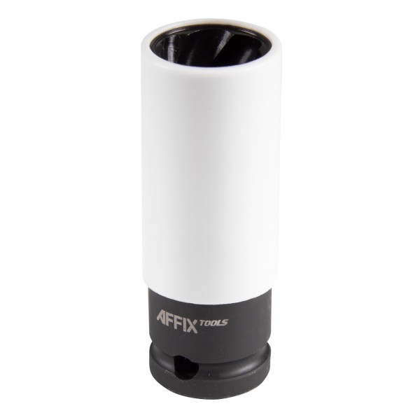 Головка для поврежденного крепежа глубокая 1/2, 21 мм, тонкостенная, пластиковая защита AFFIX AF10931021