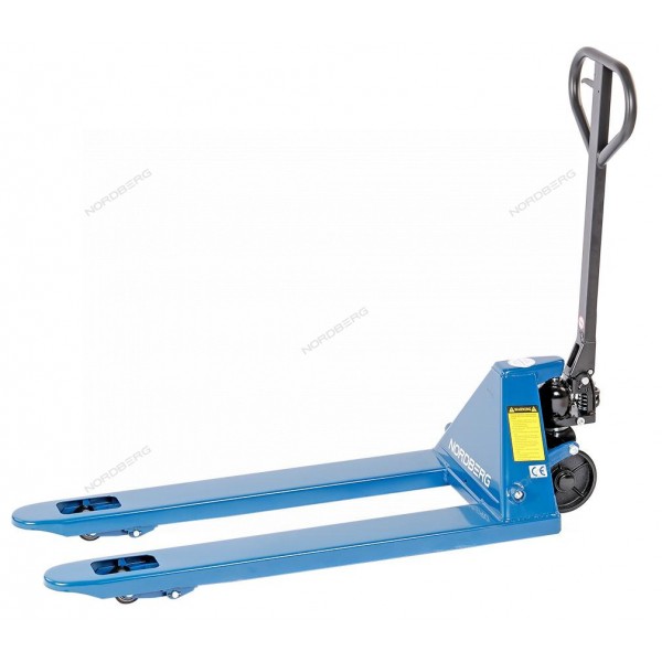 Тележка складская гидравлическая 2,5 т, с ПУ колесами NORDBERG N3905-25