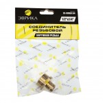Соединитель резьбовой :наруж. резьба 1/2"x1/4" ЭВРИКА /1/10 ER-MM08/04
