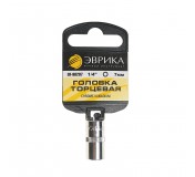 Головка торцевая  7мм 1/4" 6-гранная L=30мм (с держателем) ЭВРИКА ER-90207H 1/384
