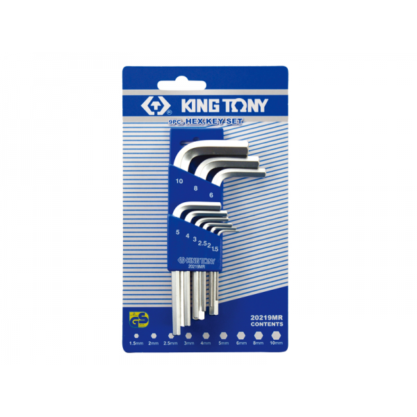 Комплект шестигранников KINGTONY 20219MR