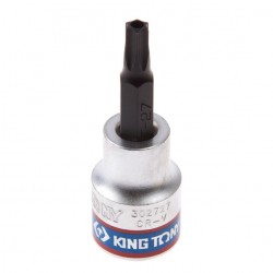 Насадка (бита) торцевая 3/8, Torx, T27, L = 50 мм, с отверстием KING TONY 302727