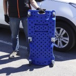 Лежак ремонтный, подкатной, пластиковый, синий OPT-40130B