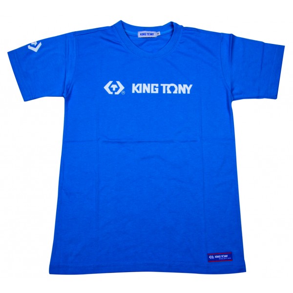 Футболка с логотипом бренда KING TONY (размер: 3L), синяя KING TONY ZS142B-3L