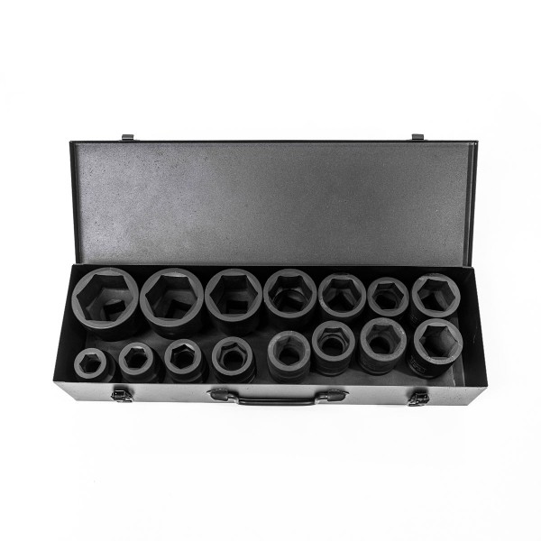 Набор головок ударных ROSSVIK 1", 22-60мм, L-60мм, 15 предметов ST239