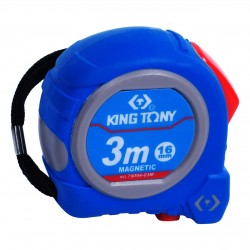 Рулетка измерительная 3 м, полотно 16 мм, магнитный крюк KING TONY 79094-03M