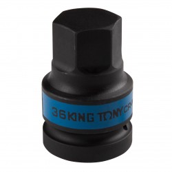 Насадка (бита) ударная торцевая 1, HEX, 36 мм, L = 80 мм KING TONY 801536M