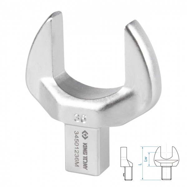 Насадка рожковая серии FIT, 36 мм, 14х18 мм KING TONY 34501236M