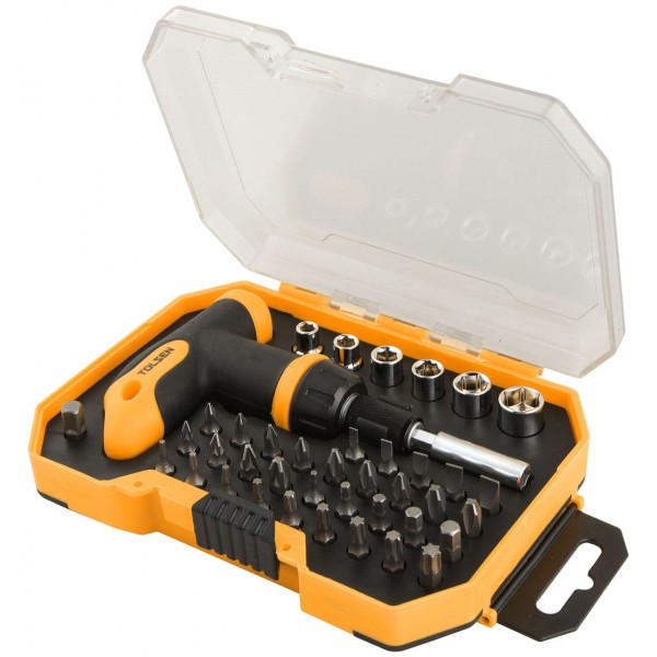 Набор вставок (бит) 1/4, PH, PZ, Hex, Torx, Slotted, 41 предмет TOLSEN TT20036