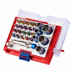 Набор вставок (бит) 1/4, TORX, HEX, PZ, PH, SLOT, 28 предметов