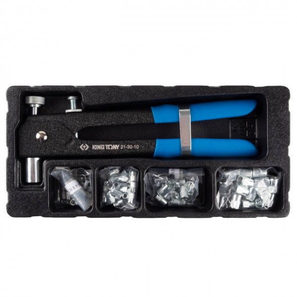 Заклепочник М4 - М8, для резьбовых заклепок, с набором заклепок, 85 предметов KING TONY 21-30-10MR
