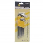 Набор ключей TORX : Г-образных удлиненных T10-T50 9пр. ЭВРИКА /1/12/60 ER-15109LT