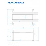 Подъемник четырехстоечный 4.5 т, с ручной траверсой 3 т N433, 380 В, синий NORDBERG 4445J_MB(M)-N433