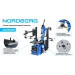 Станок шиномонтажный автомат, инверторный, стол с накладками, 220 В, синий NORDBERG 4643ID (B)