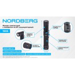 Фонарь светодиодный, компактный с поворотом на 90°, аккумуляторный NORDBERG 1905