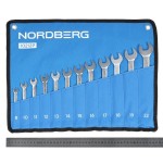 Набор ключей комбинированных 12 шт, планшет тетрон NORDBERG 10212P