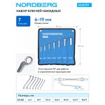 Набор ключей накидных 7 шт, планшет тетрон NORDBERG 10407P
