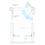 Подъемник двухстоечный 4 т, верхняя синхронизация, 220 В NORDBERG N4121H-4T_220