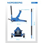 Домкрат подкатной 4 т, низкий подхват, педаль NORDBER Домкрат подкатной 3т с механическим стопором NORDBERG G N32039 N3203L