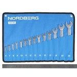 Набор ключей комбинированных 14 шт, планшет тетрон NORDBERG 10214P