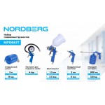 Набор пневмоинструментов, 5 предметов NORDBERG NP06KIT