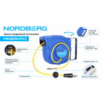 Шланг воздушный на катушке ПВХ диам. 8x12мм 25+1 м (26 м) NORDBERG HR0825HPVC