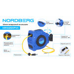 Шланг воздушный на катушке ПВХ диам. 10x16мм 25+2 м (27 м) NORDBERG HR1025HPVC