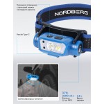 Фонарь светодиодный налобный, аккумуляторный, 3,7 В c датчиком движения NORDBERG 1953