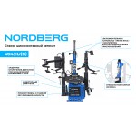 Станок шиномонтажный автомат, инверторный, стол с накладками, 220 В, синий NORDBERG 4643ID (B)