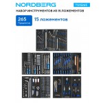 Набор инструментов 265 предметов NORDBERG  15 ложементов TS15265