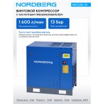 Компрессор винтовой, 15 кВт, 13 бар, 1600 л/мин, без ресивера NORDBERG NCC20_13