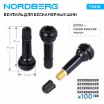 Вентиль для бескамерных шин, 100 шт NORDBERG TR414