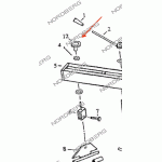 Запчасть барашек крепления основания 12 для N3005 NORDBERG N3005#W-NUT12