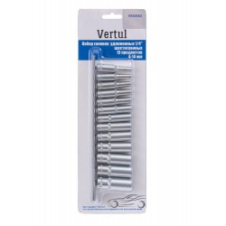 Набор головок удлиненных 1/4″ шестигранных 13 предметов 4-14 мм Vertul VR50563