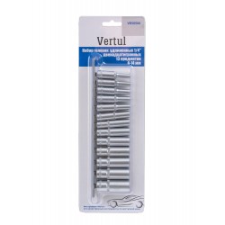 Набор головок удлиненных 1/4″ двенадцатигранных 13 предметов 4-14 мм Vertul VR50566