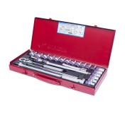 Набор торцевых головок с принадлежностями 1/2", шестигранные, 10-32 мм, 24 предмета KING TONY 4526MR