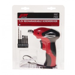 Отвертка аккумуляторная 7.2В 14.7Нм АКБ Li-Ion, USB, с набором насадок JTC